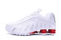 nike shox r4 hommes original white red